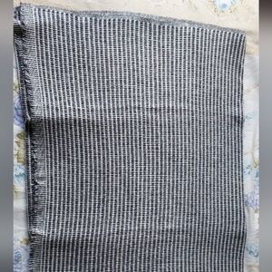 Black and White Woven Blanket